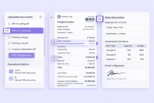 AI document intelligence — extracting structured data from freight documents